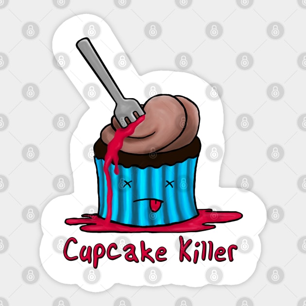 Cupcake Killer Sticker by TheBlueNinja